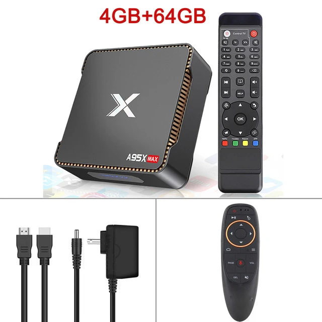 ZK Smart android tv box A95XMAX 4G 64GB Android 8,1 tv box 2,4/5,0G WiFi Bluetooth SSD HDD 1000M Запись видео телеприставка tv - Цвет: 4 64GB g10