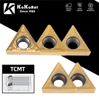 kakarot 10 pcs carbide inserts internal turning tools tcmt11020408 tcmt16t30408 mt hq turning tools ceramic coated metal lathe
