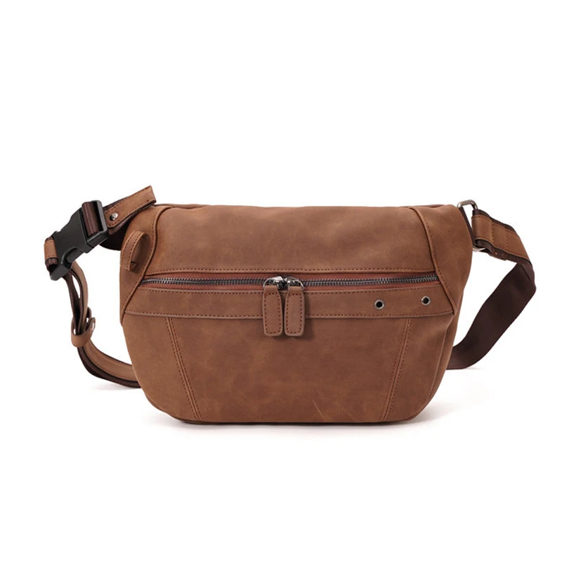 

Waist Bag For Men 2020 New PU Leather Waist Packs Fashion Unisex Belt Fanny Pack Large Capacity Chest Packs Male Cross Body Bags