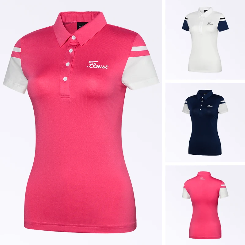 

Autumn Golf Wear Women Golf Shirts Wear Breathable Sweat Fast Drying Short Sleeve T-shirt Polo Shirt Outdoor Sports