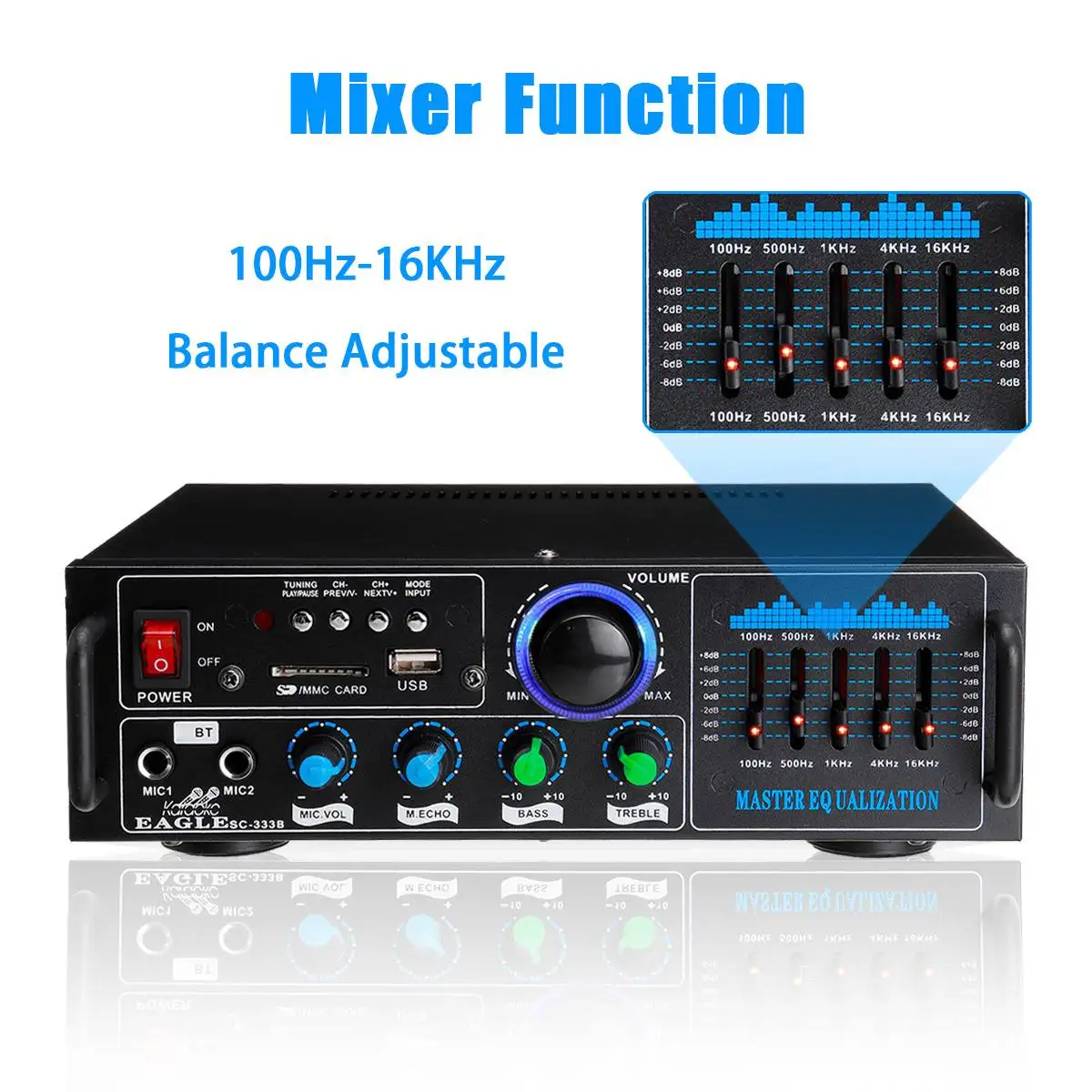 Автомобильный усилитель мощности 2000 Вт Hi-Fi 2 канала для домашнего кинотеатра