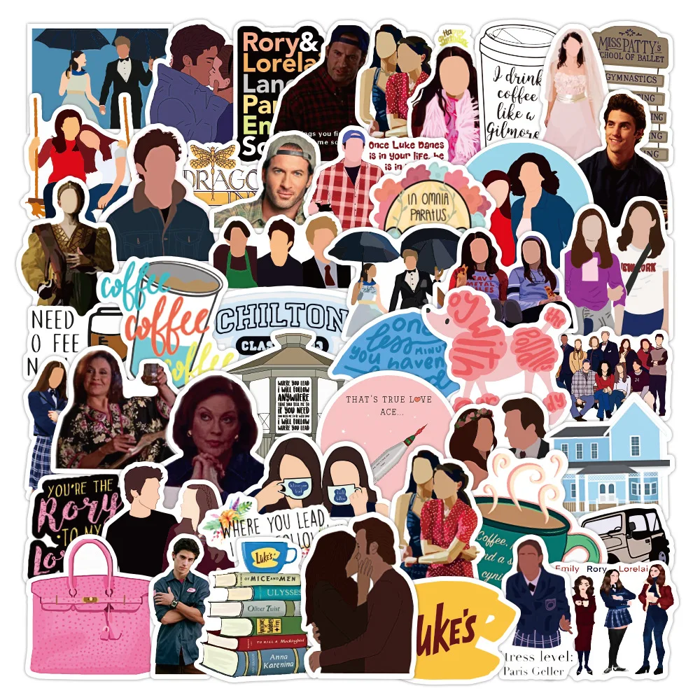 

50Pcs Gilmore Girls Stickers Cartoon Graffiti Sticker Suitcase Guitar Pvc Waterproof Decals Classic Toy Child Birthday Gifts New