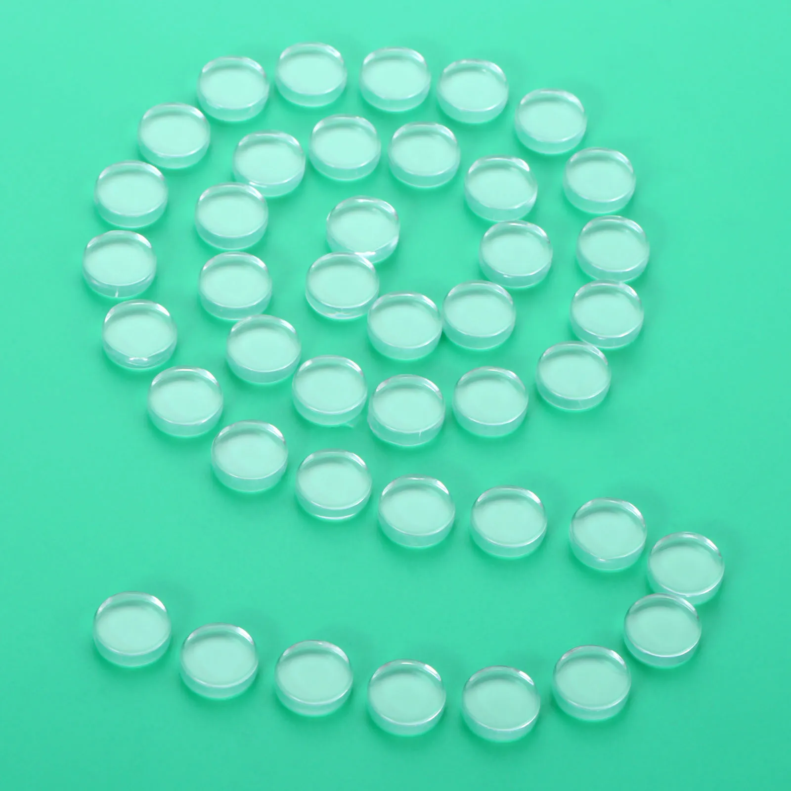 100/50/20/10/5pcs Transparent Glass Refrigerator Sticker Both Side Flat Round Clear Glass Cabochon Handmade Jewelry Accessories - Цвет: 10mm 50pcs