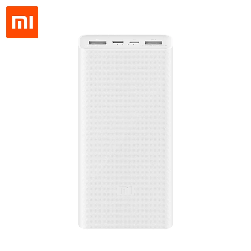 20000 мАч Mi Power Bank 2C Поддержка двусторонней Быстрая Зарядка QC3.0 для Мобильных Телефонов с двойным USB выходом