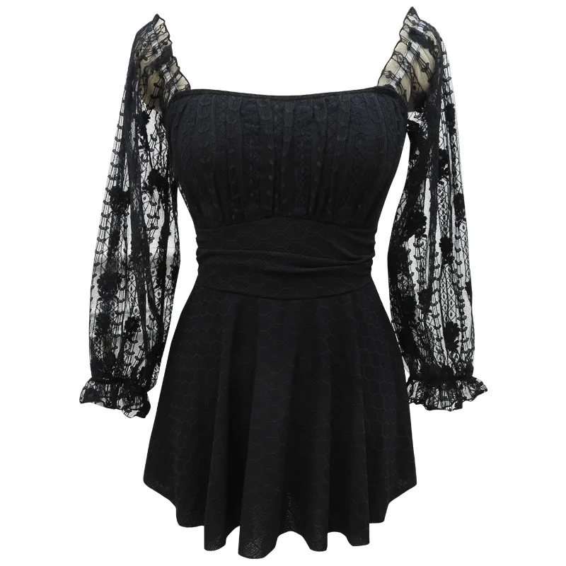 

2021 New One-Piece Swimsuit Women's Skirt-style Large Size Fat White Women Covering Belly Thin Conservative SexySwimsuit