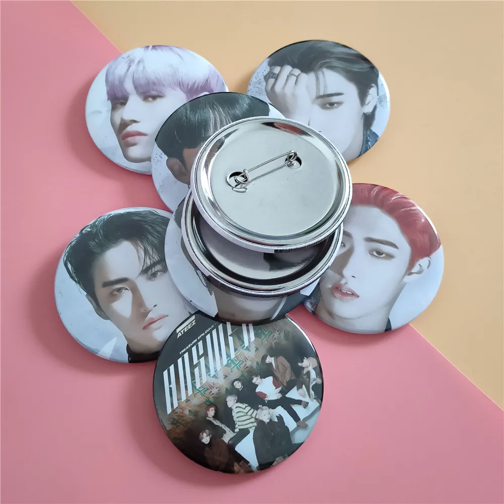 1 шт. Kpop ATEEZ значок для возвращения нового альбома ответа 58 мм сплав HD фотоальбом