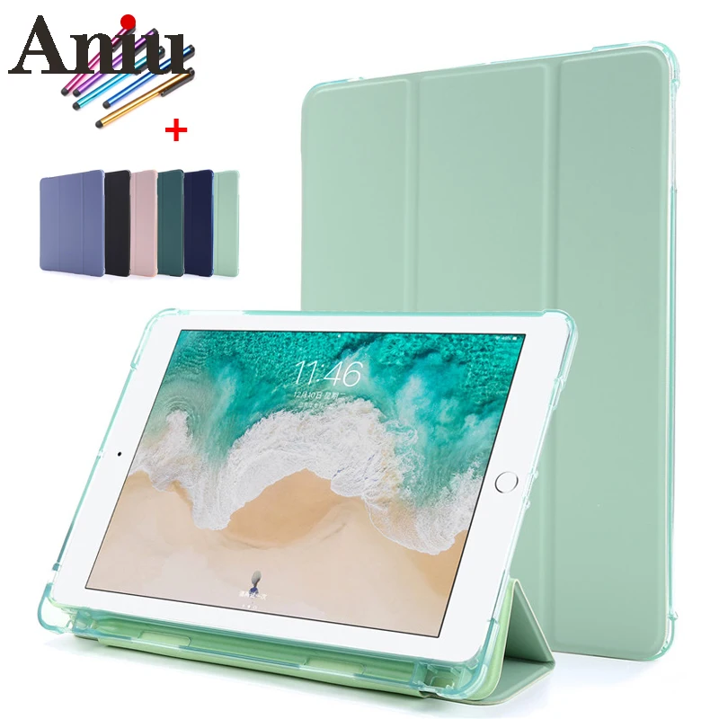 

Чехол с держателем для стилуса для iPad 9, 8, 7, 6 поколения, умный чехол для iPad 10,2, Air 2, 1, iPad 5, 6, 7, 8, 9