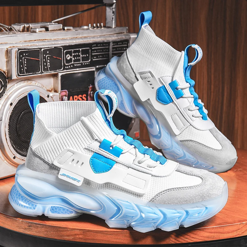 

Trendy Mesh Men Sneakers High Quality Sport Shoes Breathable Men Running Shoes Walking Shoes Platform Retro Style Zapatillas