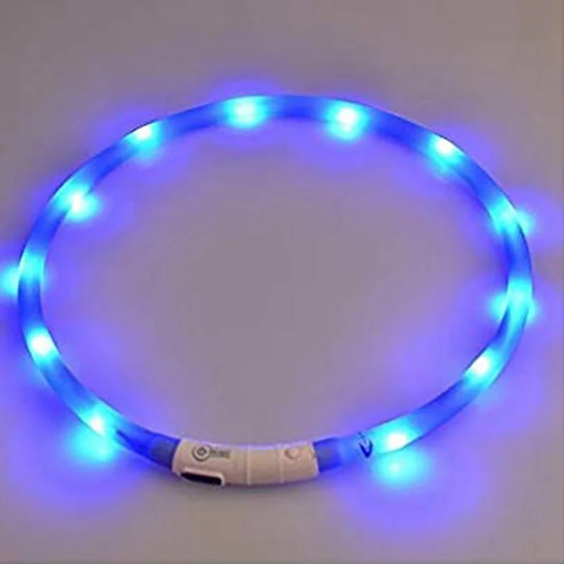 AHUAPET Usb зарядка яркий собачий воротник Перро Luz Led Collier Lumineux Chien светильник мигающий
