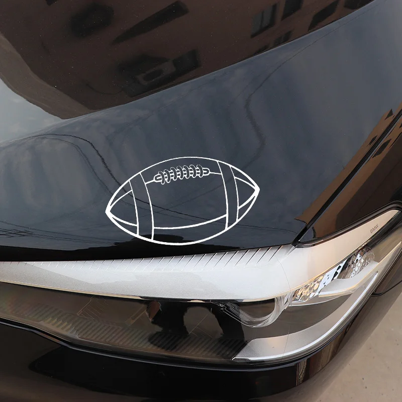 YJZT 17X9 4 см регби мяч индивидуальный Декор автомобиля Наклейка аксессуары C25-0393