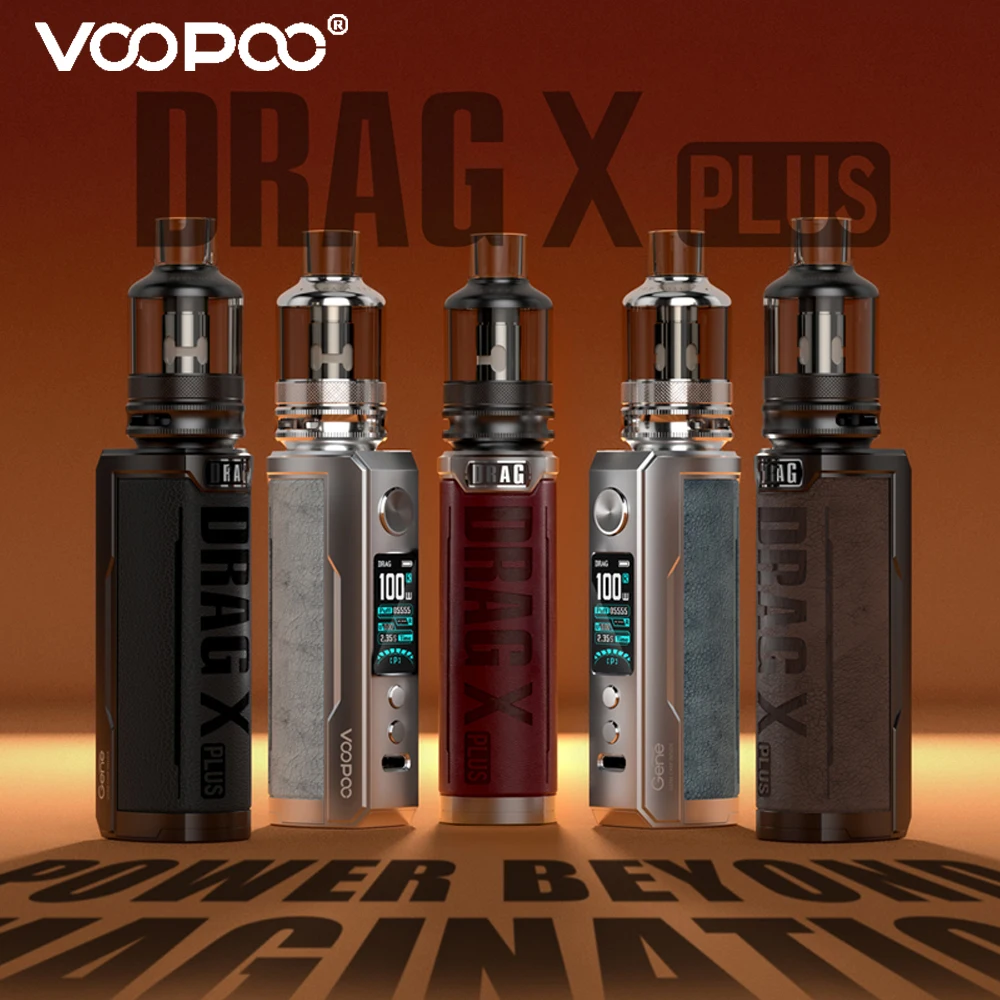 

VOOPOO Drag X Plus Mod Pod Kit 100W 5.5ml TPP Pod Tank Coils No 18650/21700 Battery Vaper Mods Electronic Cigarette 5V/2A USB-C