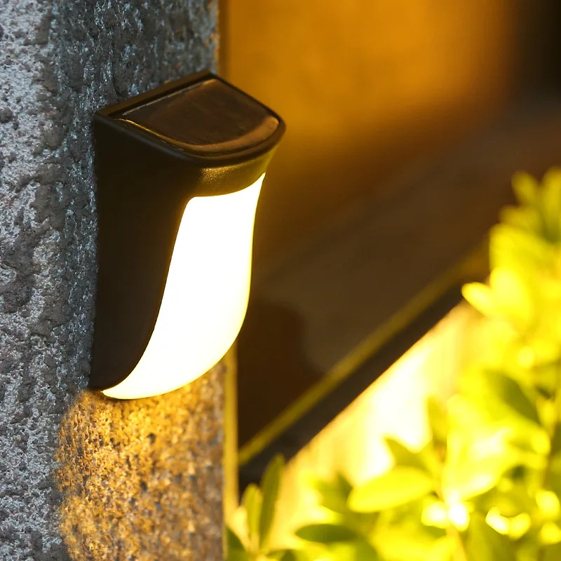 Светодиодный настенный светильник на солнечной батарее, уличная лампа для сада, забора, водонепроницаесветильник украшение для дома и сада