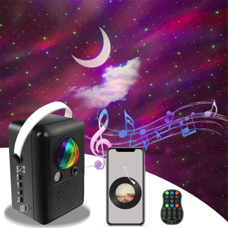 

Moon Galaxy LED Projector Light Bluetooth Music Projection Light Star Projection Light Bedroom LED Night Light Children Gift