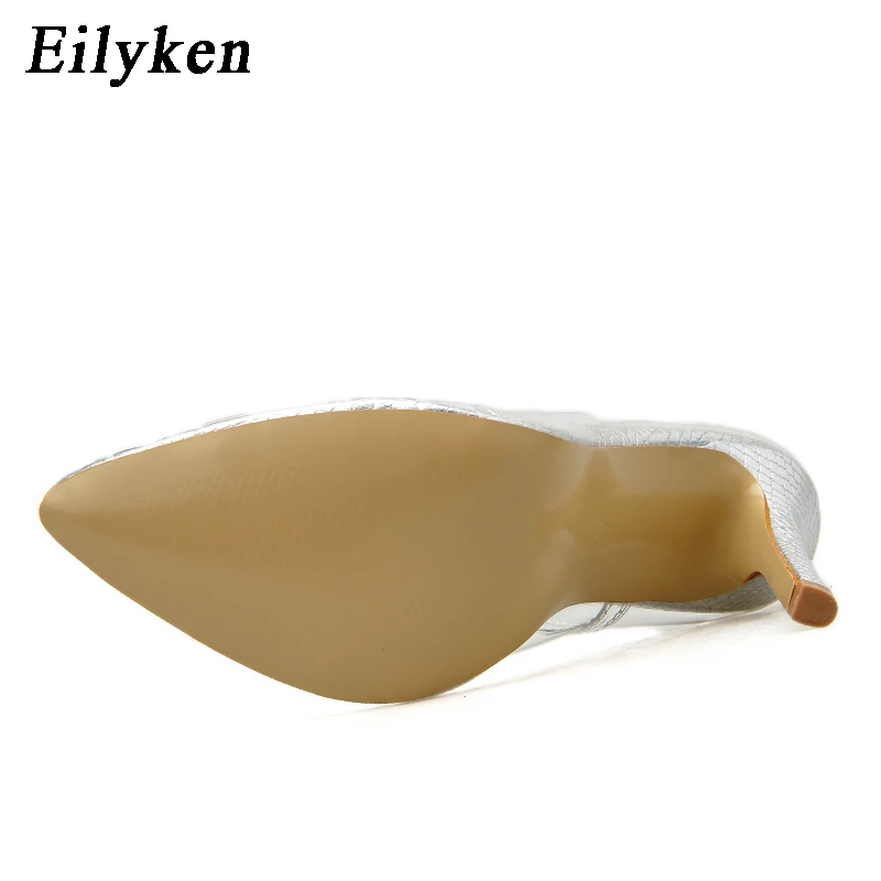 Eilyken/прозрачные туфли-лодочки из пвх; острый носок; Каблук из плексигласа; стилеты на высоком каблуке с острым носком; женская обувь для вечеринок; туфли-лодочки для ночного клуба; Размеры 35-42