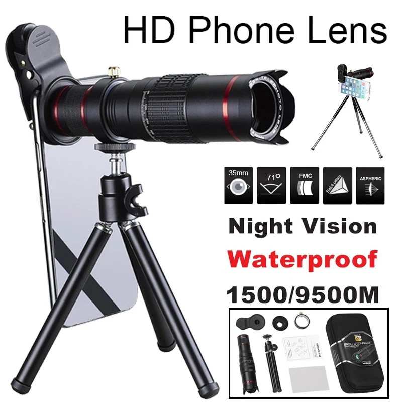 Монокуляр HD 4K 22x Zoom мобильный телефон с телеобъективом для смартфонов IPhone Android |