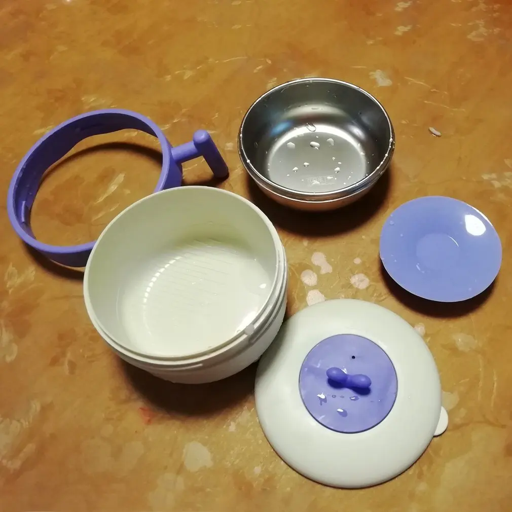 

2021 New Food Warm Injection Hot Water Insulation Kids Dishes Stainless Steel Tableware Baby Sucker Feeding Bowl Plate Gadgets