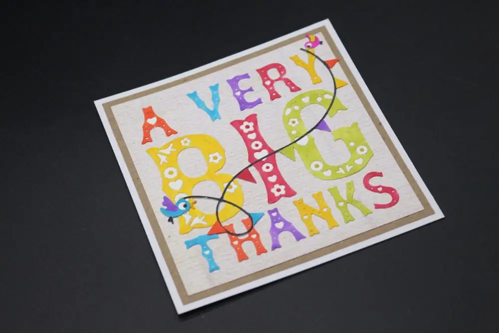 Спасибо вам большое металлический Трафаретный вырубной штамп кроя поделочная