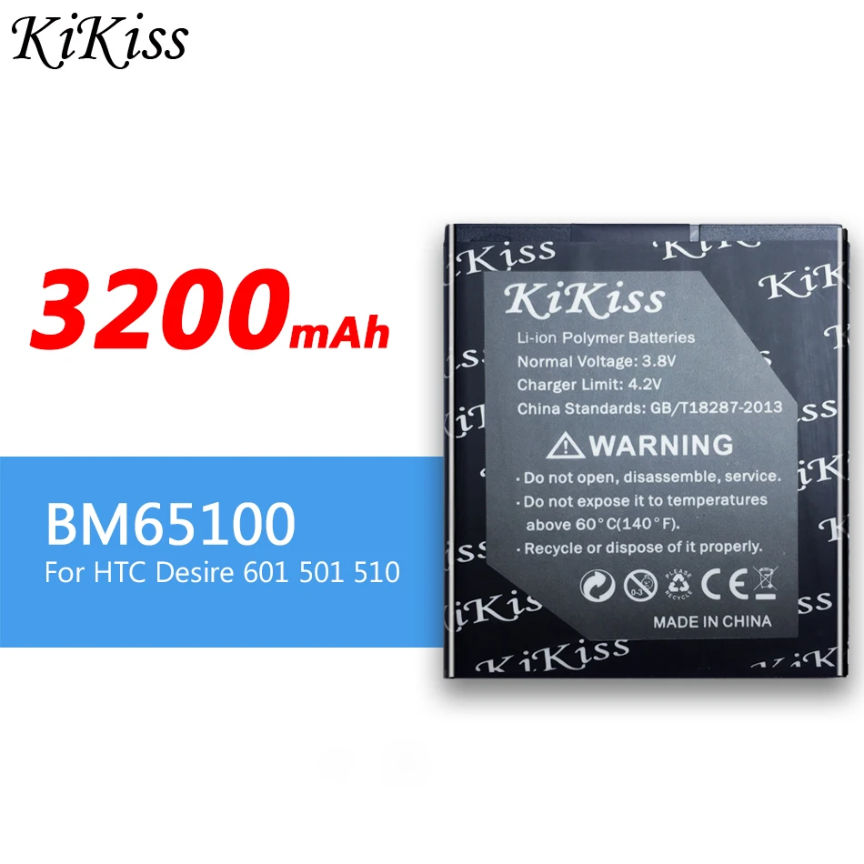 KiKiss BM65100 3200 мАч мобильный телефон Сменный аккумулятор для HTC Desire 601 501 510 619D Зара 700
