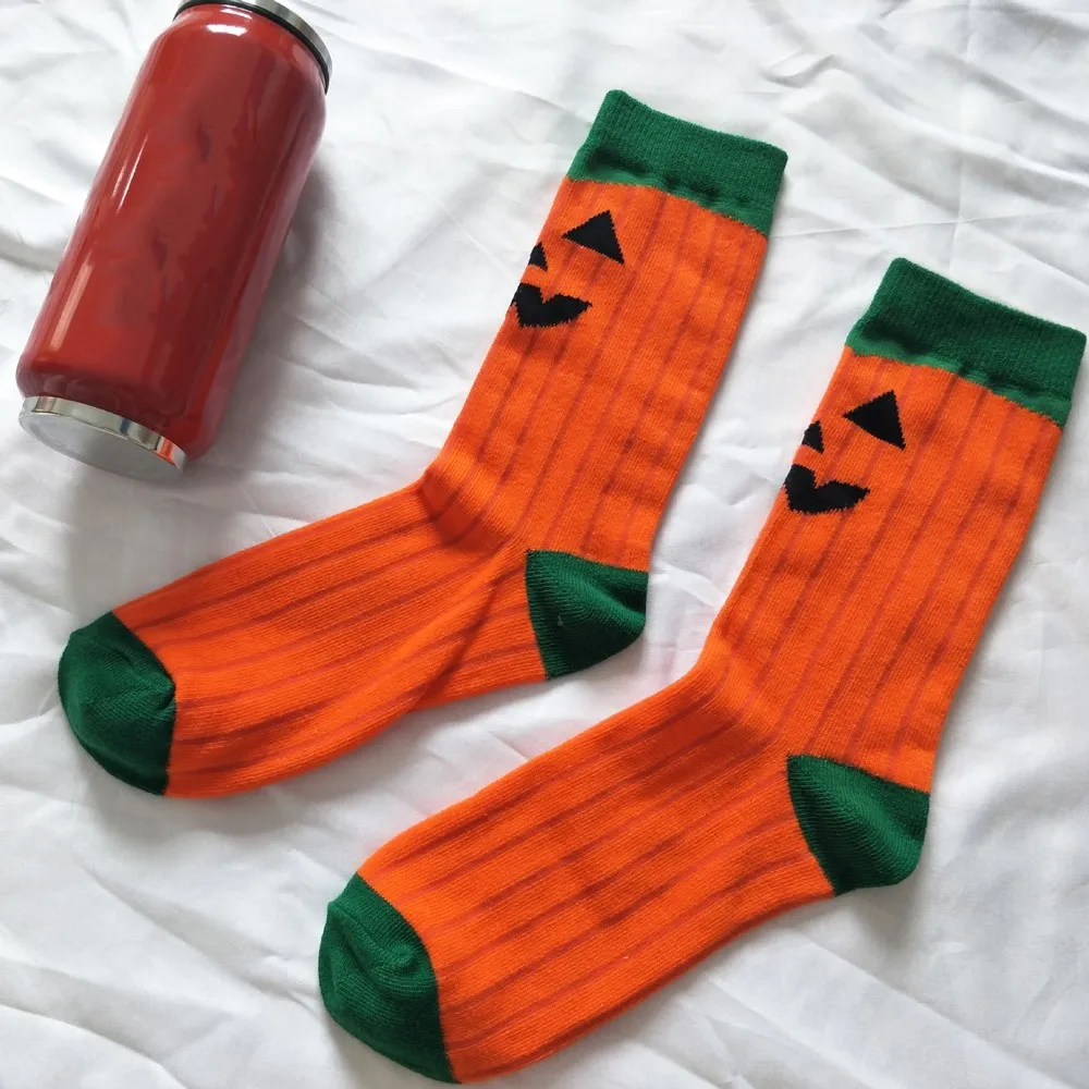 Новые носки унисекс с рисунком на Хэллоуин впитывающие пот дышащие принтом