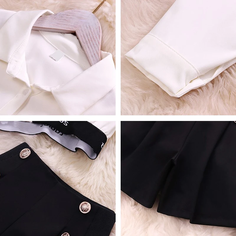 Trytree 2020 весенний комплект из двух предметов Повседневная однобортная блузка с