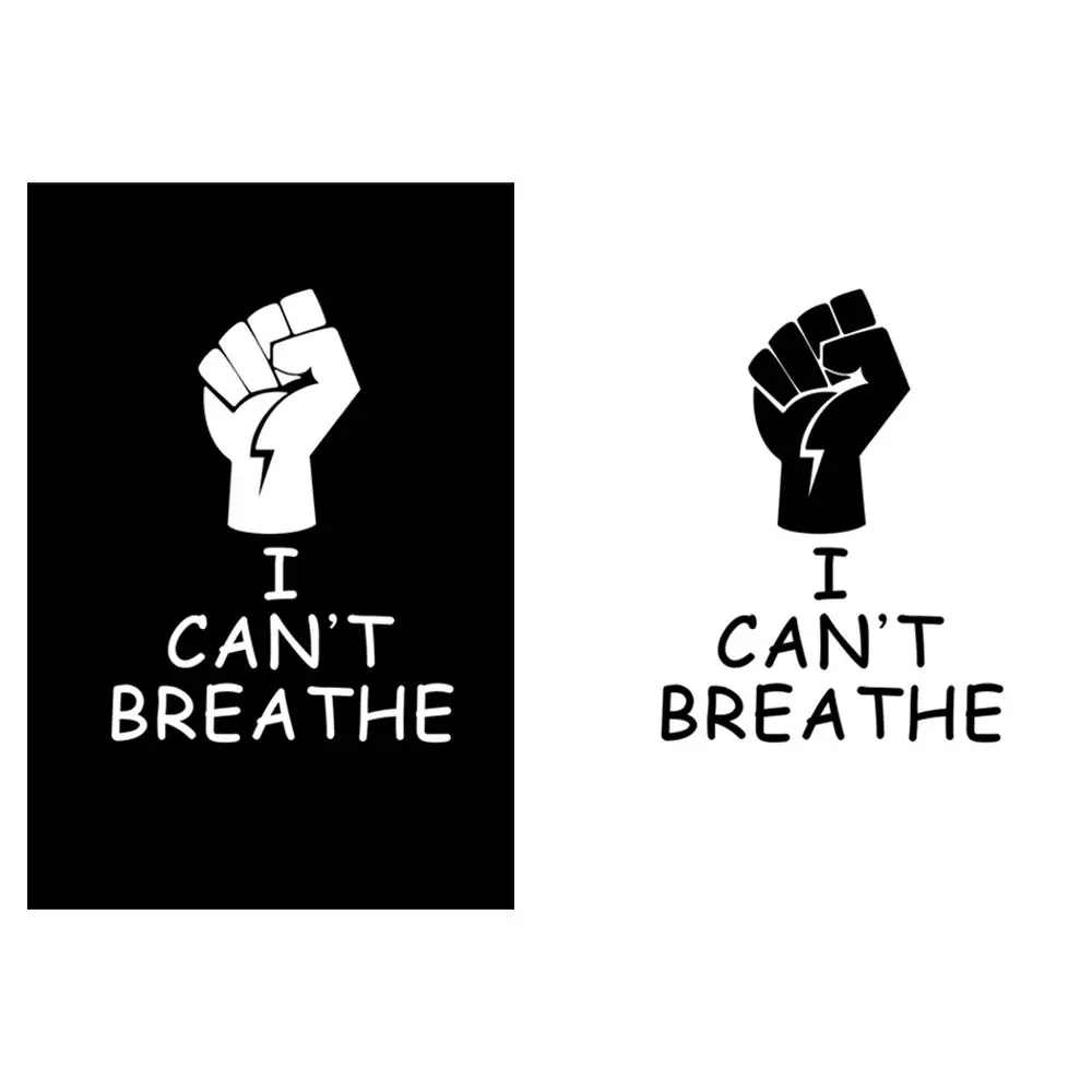 PVC for Car Motorcycle Laptop Window Funny Stickers Graffiti Sticker Car Sticker I CAN'T BREATHE Sticker