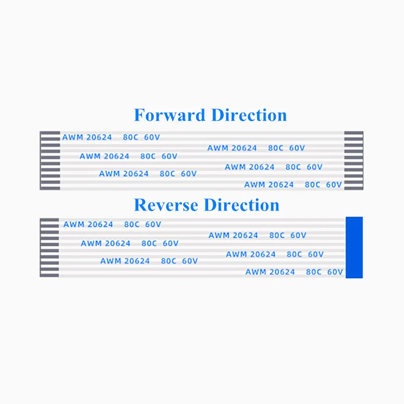 Плоский гибкий кабель FFC 100 шт. плоский FPC ЖК-кабель AWM 20624 80C 60 в интервал Φ FFC: 0 5 мм 1 4