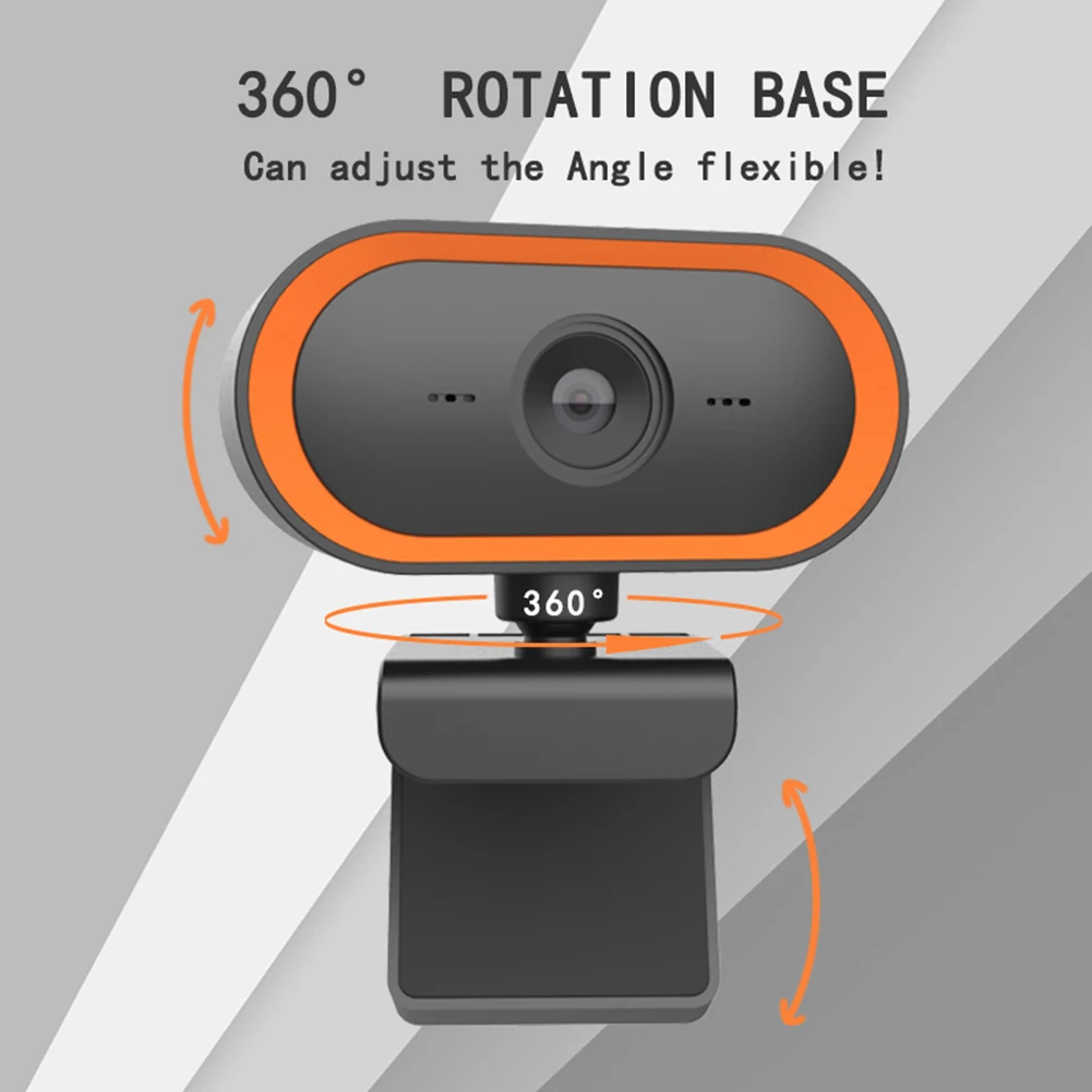 

2K HD Webcam USB Web Camera with Microphone Clip-on for PC Computer Desktop Laptop Live Broadcast Video Conference Work