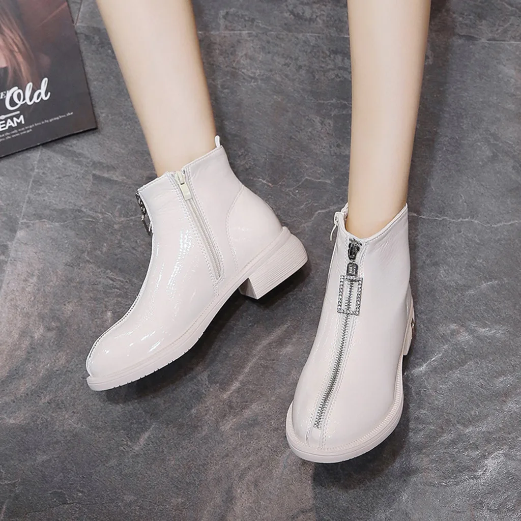 Женские ботинки сезон осень зима модные повседневные короткие ботильоны со