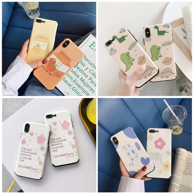 Для iphone 11Pro Max силиконовый чехол корейский цветок динозавр мультфильм для