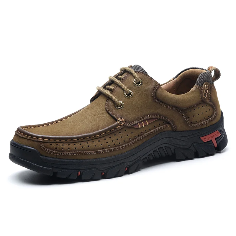 Высокое качество Мужская обувь 100% натуральная кожа повседневная