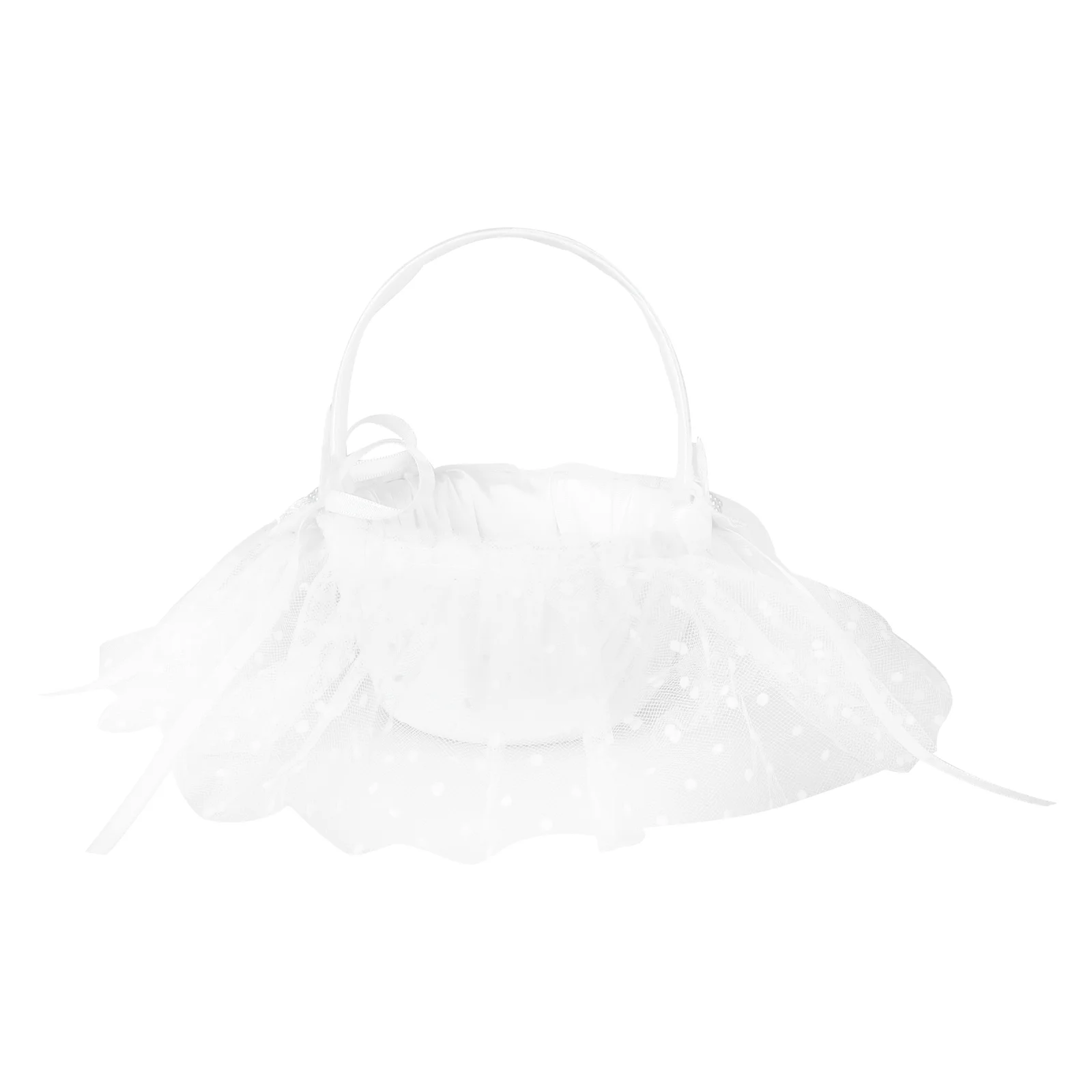 

1pc Wedding Flower Basket Creative Flower Basket Lace Flower Basket for Party