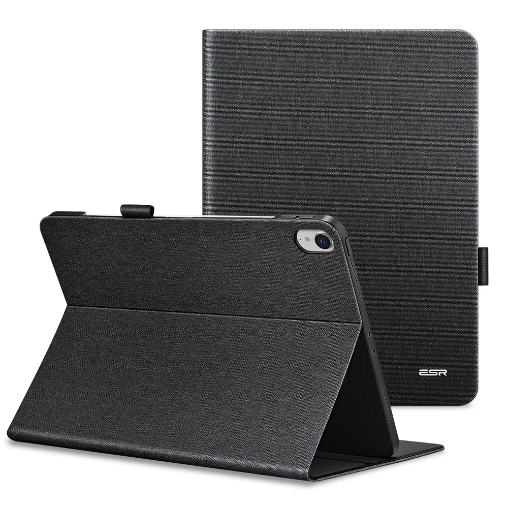 Black Чехол ESR для iPad Pro 11, простой чехол из искусственной кожи, чехол-книжка с функцией автоматического пробуждения, чехол для нового Apple iPad Pro 11 - Цвет: Black