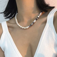 necklaces for women retro style pearl short clavicle chain choker necklace ins bohemian ethnic style colorful chains necklace