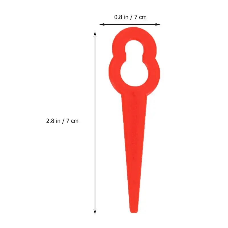 

100pcs Plastic Grass Trimmer Blades Mower Replacement Trim Fast Switchblades Lawn Mower Blade(Red)