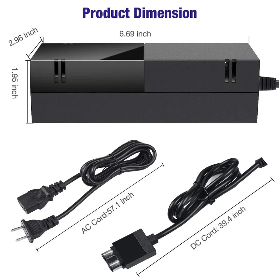 Cargador de fuente de alimentaci&oacute;n de uso duradero profesional, adaptador de CA, Cable de fuente de alimentaci&oacute;n para Xbox One, novedad de 2021, venta al por mayor-2