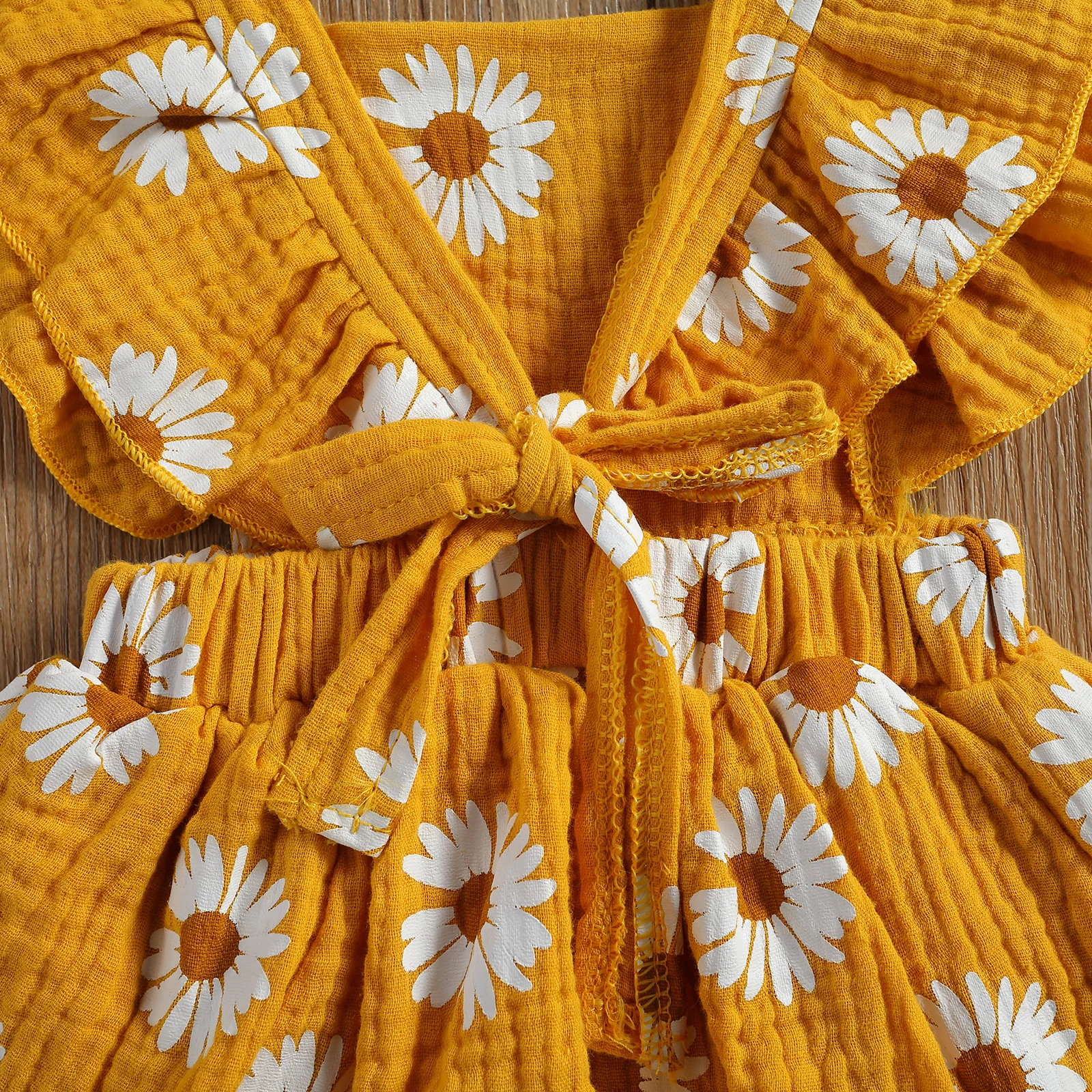 Комбинезоны для новорожденных девочек с цветочным принтом ромашки юбки повязкой