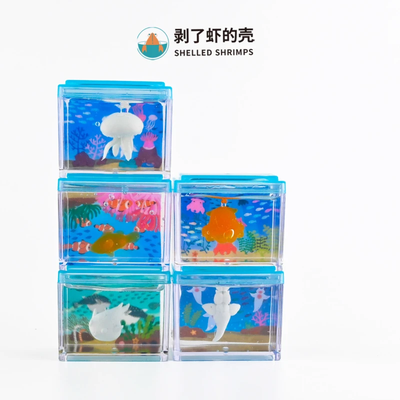 Японские капсульные игрушки Yell Gashapon морская лошадь медуза модель медузы