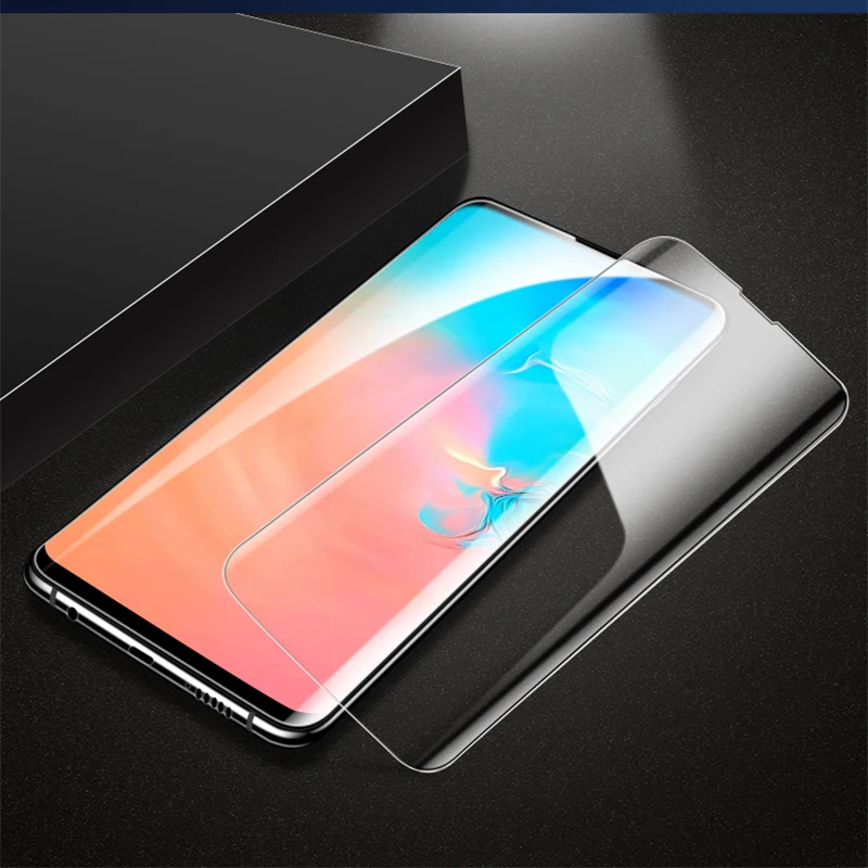 УФ-протектор экрана из закаленного стекла для Samsung Galaxy S20 плюс S9 S8 S10 Примечание 10