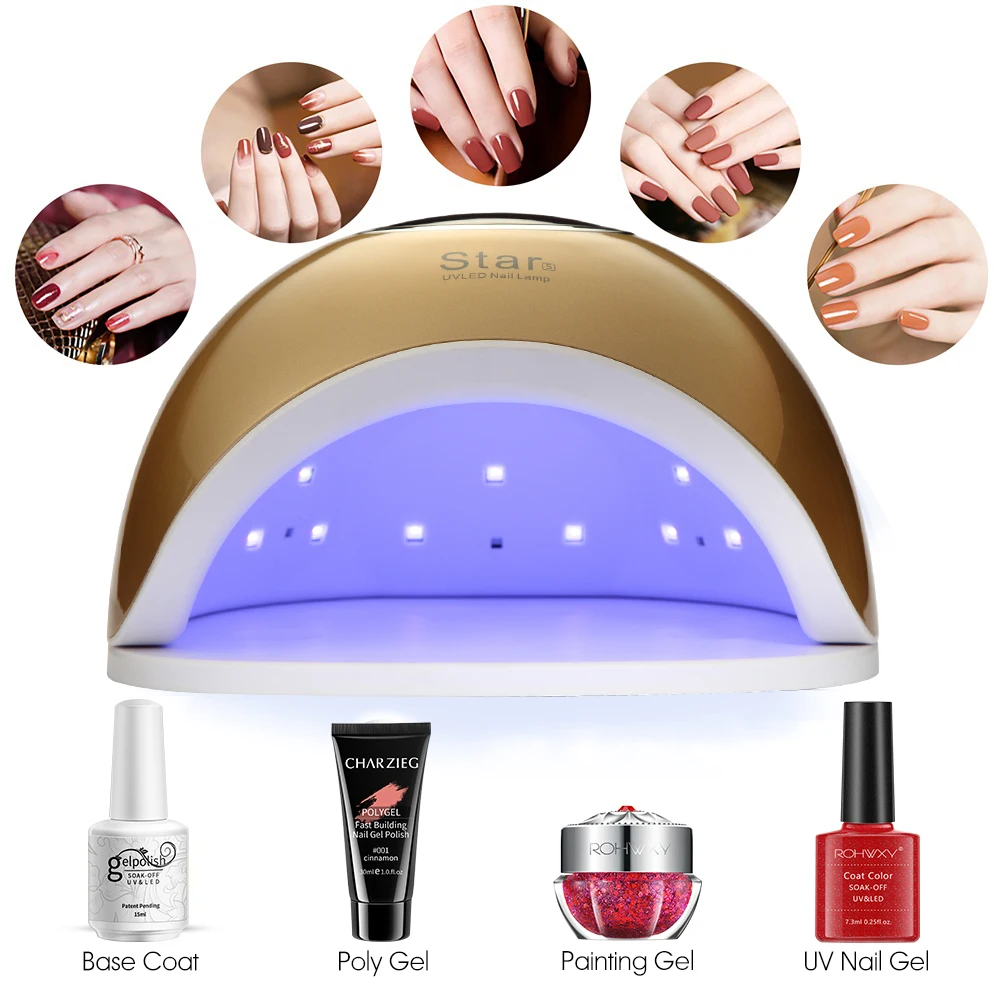 MORDDA 66 Вт лампа для сушки гель лака УФ сушилка ЖК дисплей ногтей сушка всех лаков