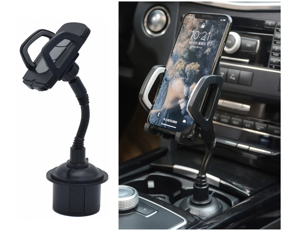 

Flexible Car Phone Holder Water Cup Mount Sucker 360 Rotation Adjustable Automobile Phone Stand Bracket
