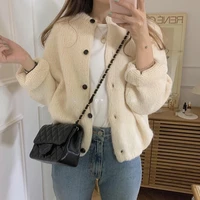 new oversize womens sweaters autumn winter sweater vintage buttons o neck cardigans single breasted puff sleeve loose cardigan
