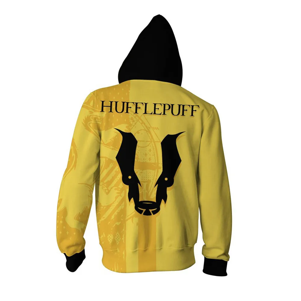 Wizardry Gryffindor Slytherin Ravenclaw косплей костюм для мужчин и женщин толстовки пуловер Trackusits Повседневная куртка на молнии
