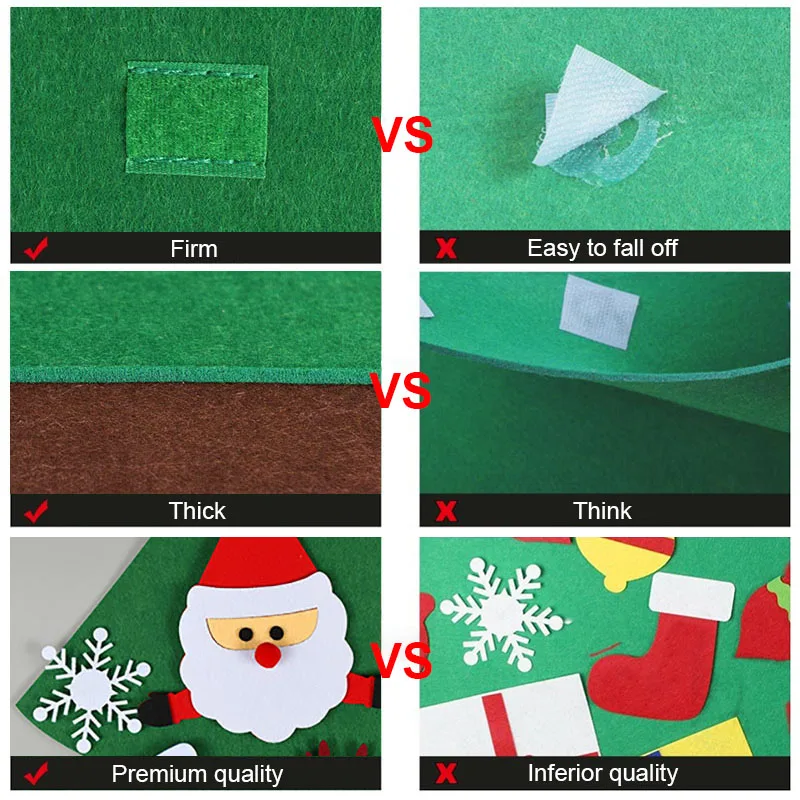 DIY войлочные Рождественские елки новогодние подарки Детские игрушки