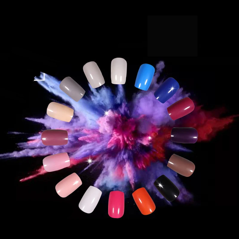 

Candy Color Net Red Wearable Nail Piece Finished Nail Piece Manicure Sequin False Nail Detachable Transparent Nail Piece