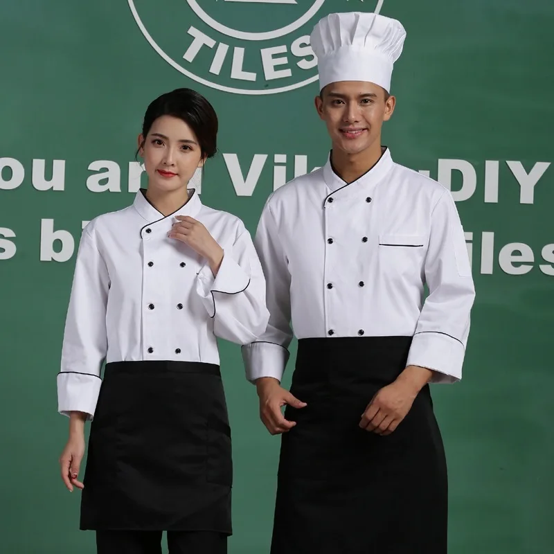 Осенне-зимняя одежда с рукавами для отелей Мужская и Женская рабочая ресторанов