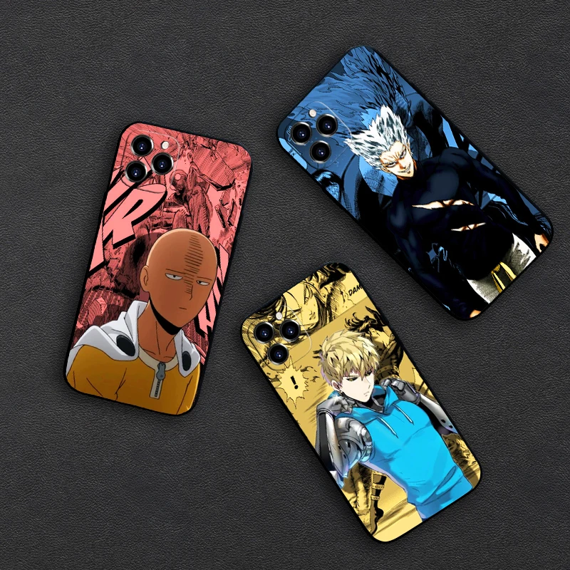 Чехол для телефона с аниме One Punch Man iPhone 11 12 13 Pro Max XR XS X 7 8 Plus 6s SE 2020 матовый Мягкий