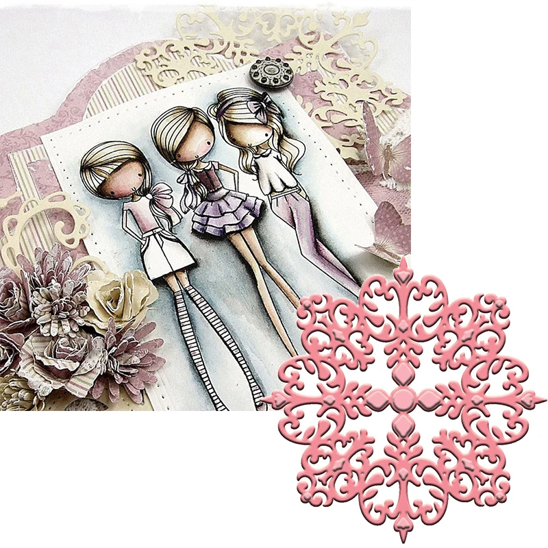 Витиеватый выдолбленный узор металлические Вырубные штампы цветочный