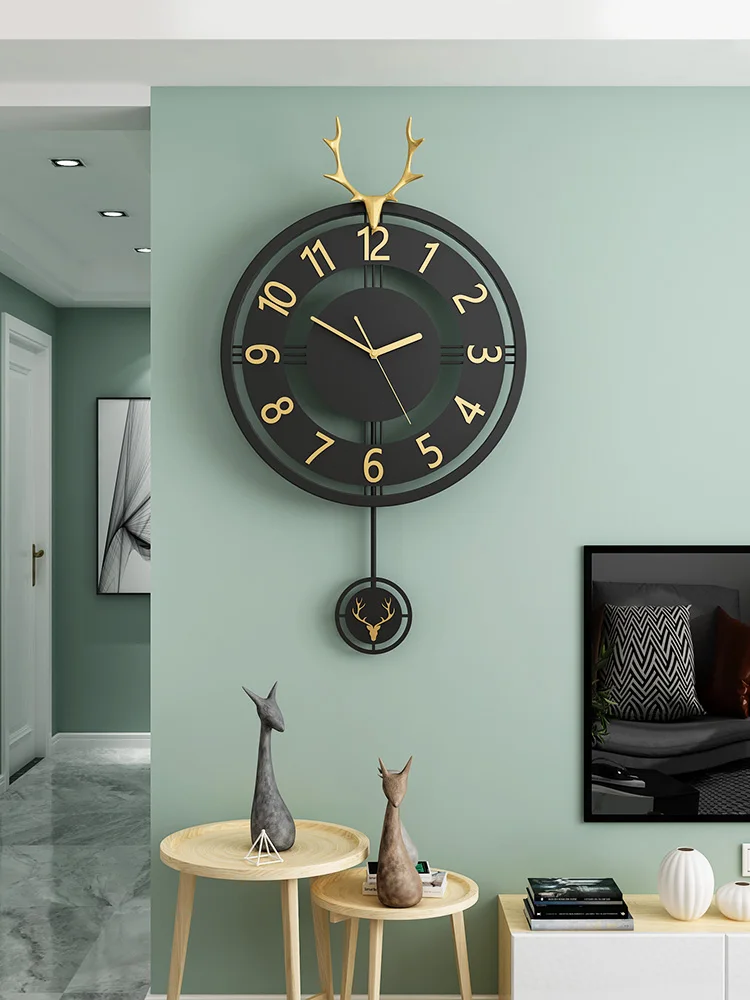 Современные настенные часы в скандинавском стиле Роскошные Металлические