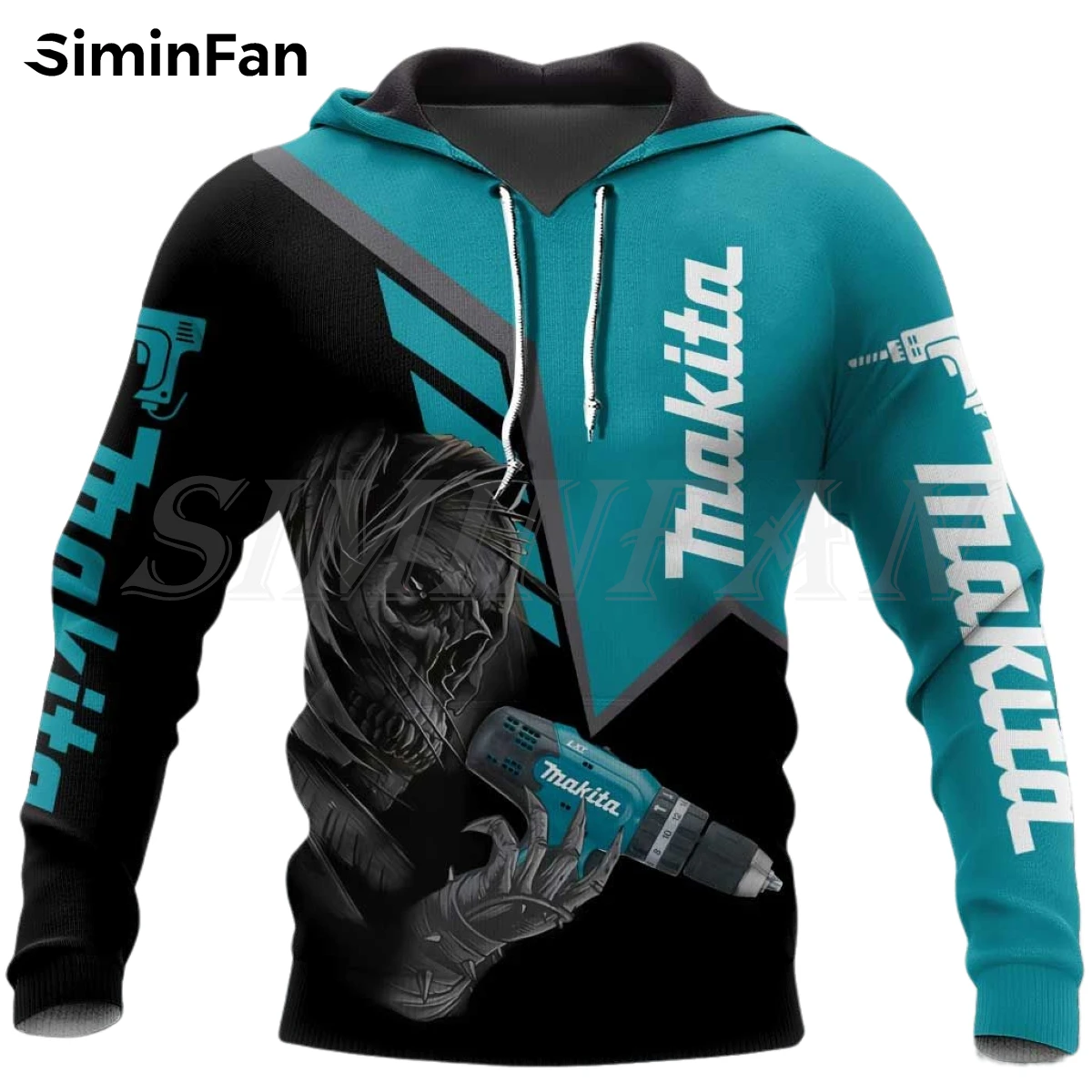 

Men Zipper Jacket Hoodies Skull Chainsaw Makita Hand Tool 3D Printed Unisex Casual Sweatshirt Harajuku Hooded Pullover Tracksuit