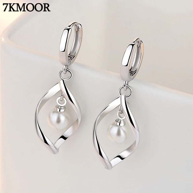 Изящные серьги капельки из стерлингового серебра 925 пробы корейские женские с